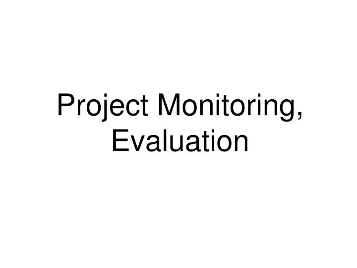 project monitoring evaluation