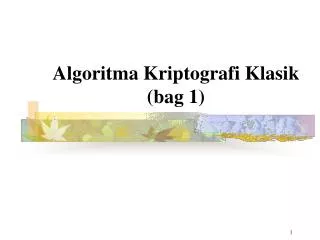 algoritma kriptografi klasik bag 1