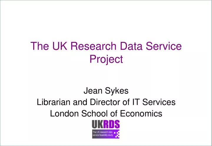 the uk research data service project