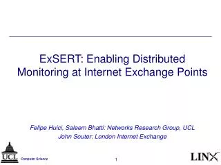 ExSERT: Enabling Distributed Monitoring at Internet Exchange Points