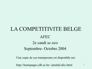 la competitivite belge