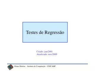 testes de regress o