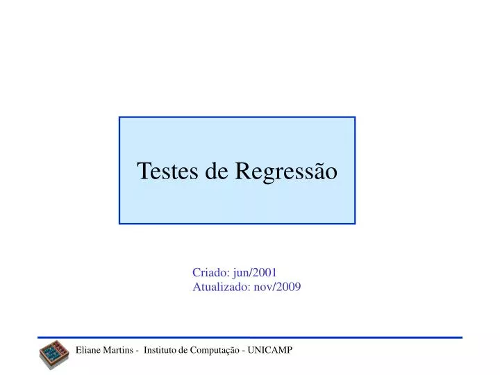 testes de regress o