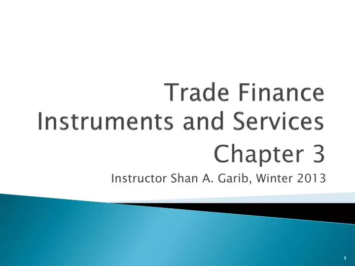 trade finance instruments and services