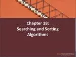 PPT - Sorting and Searching Algorithms PowerPoint Presentation, free ...