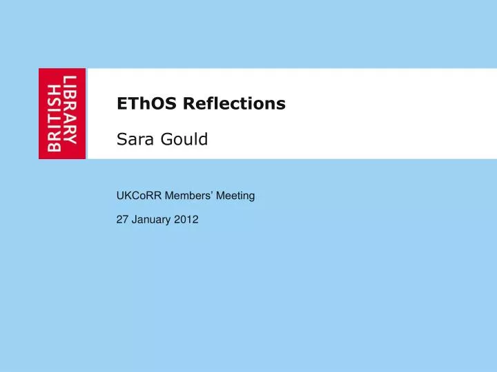 ethos reflections sara gould