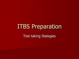 ITBS Preparation