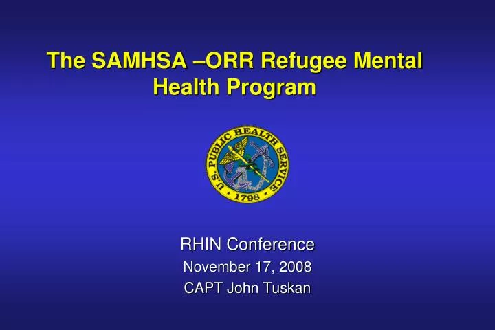 the samhsa orr refugee mental health program