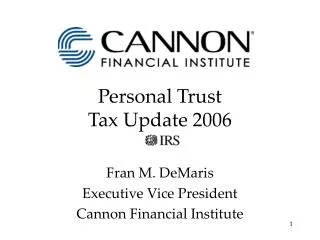 Personal Trust Tax Update 2006