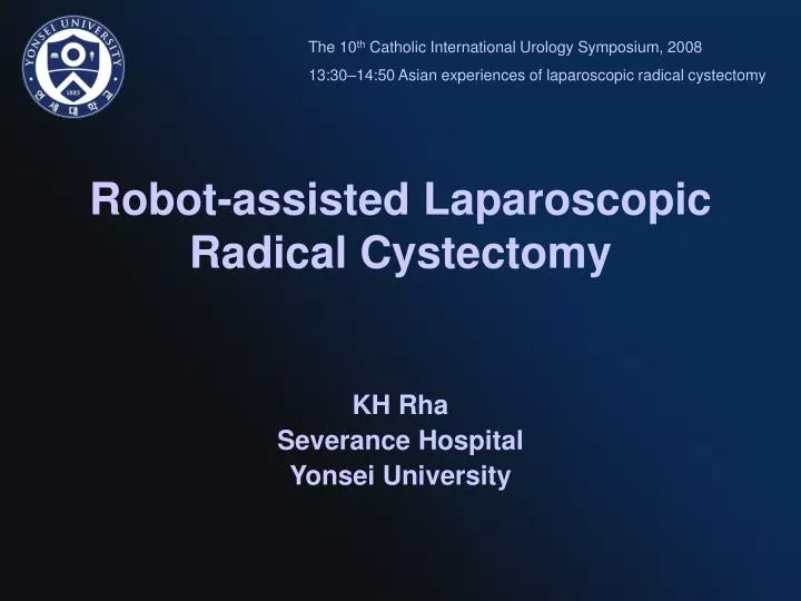 robot assisted laparoscopic radical cystectomy