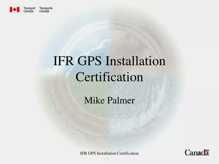 ifr gps installation certification