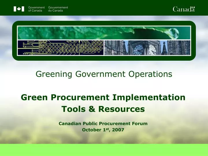 greening government operations
