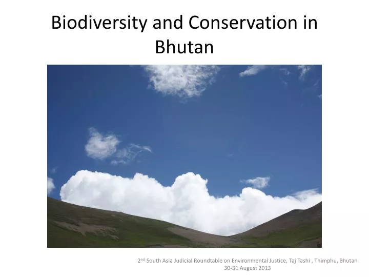 biodiversity and conservation in bhutan