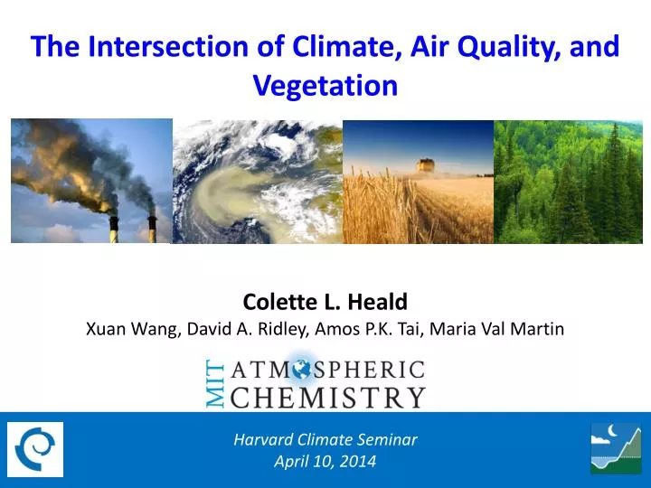 the intersection of climate air quality and vegetation