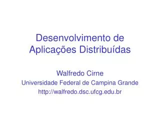desenvolvimento de aplica es distribu das