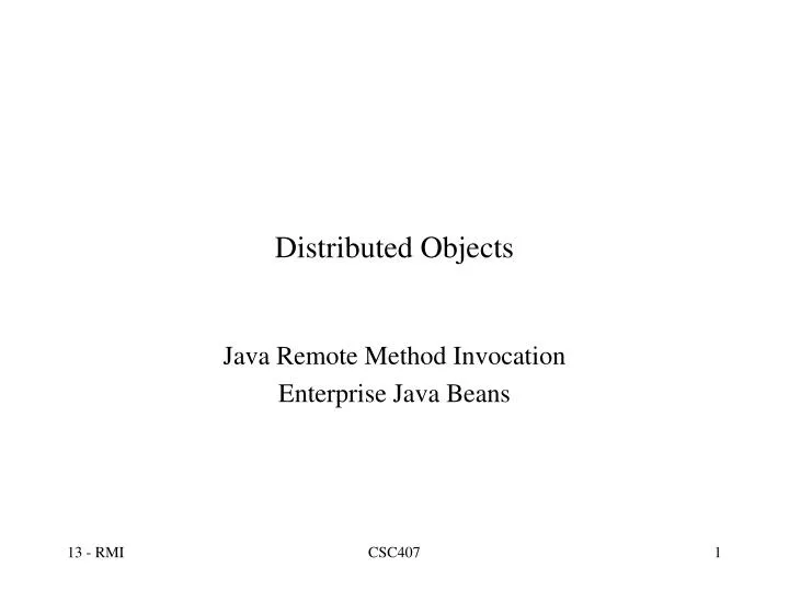 distributed objects