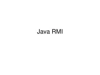 Java RMI