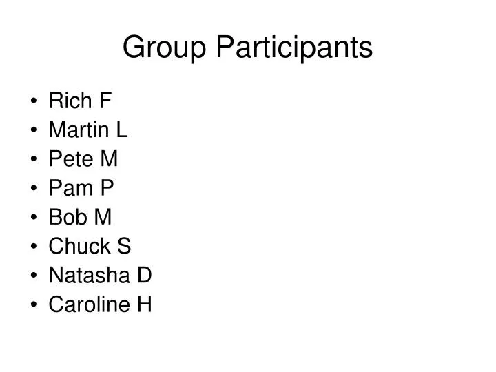 group participants