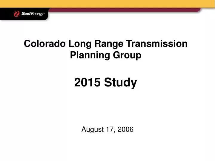 colorado long range transmission planning group 2015 study