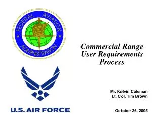 Commercial Range User Requirements Process