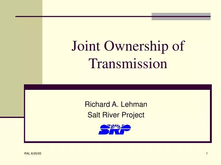 joint ownership of transmission
