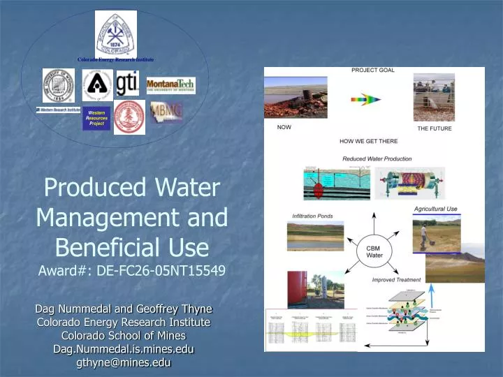 produced water management and beneficial use award de fc26 05nt15549