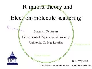 R-matrix theory and Electron-molecule scattering