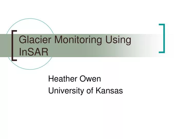 glacier monitoring using insar