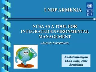 NCSA AS A TOOL FOR INTEGRATED ENVIRONMENTAL MANAGEMENT ( ARMENIA EXPERIENCE )