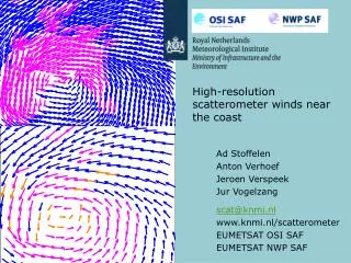 High-resolution scatterometer winds near the coast