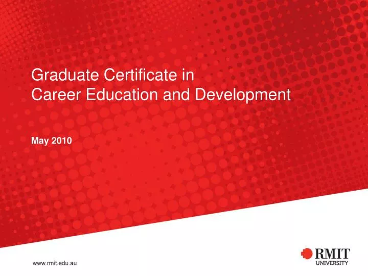 graduate certificate in career education and development