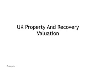 UK Property And Recovery Valuation