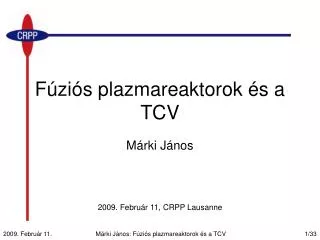 f zi s plazmareaktorok s a tcv