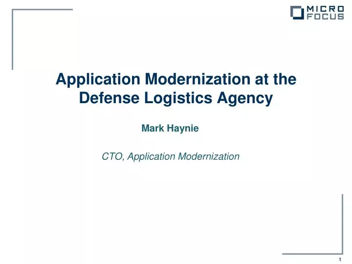 application modernization at the defense logistics agency