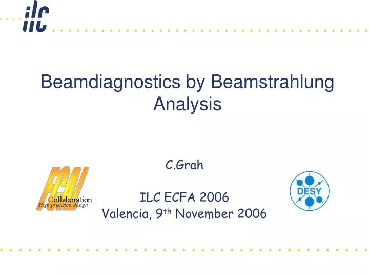 beamdiagnostics by beamstrahlung analysis