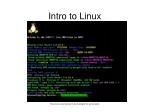Intro to Linux - slide 1
