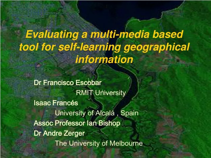 evaluating a multi media based tool for self learning geographical information