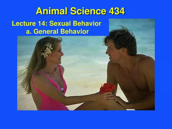 lecture 14 sexual behavior a general behavior