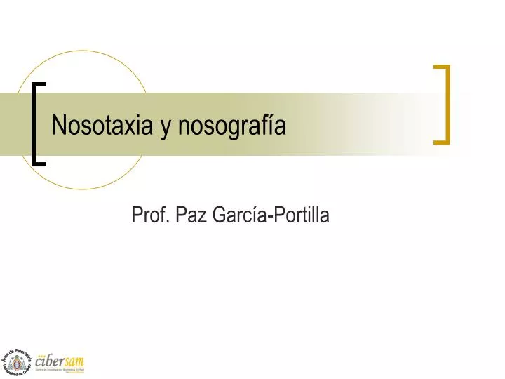 nosotaxia y nosograf a