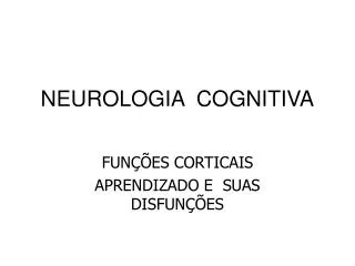 neurologia cognitiva