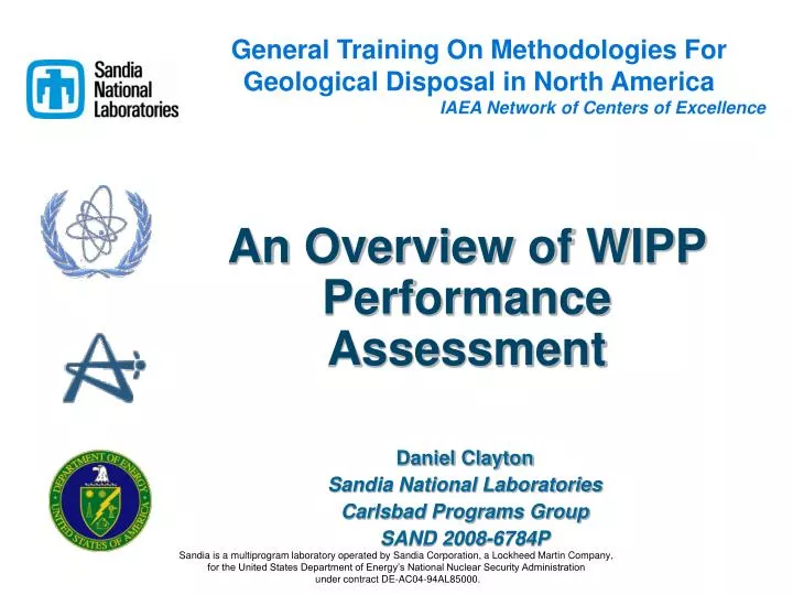 an overview of wipp performance assessment