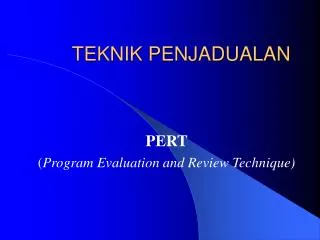 teknik penjadualan