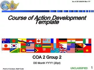 Course of Action Development Template