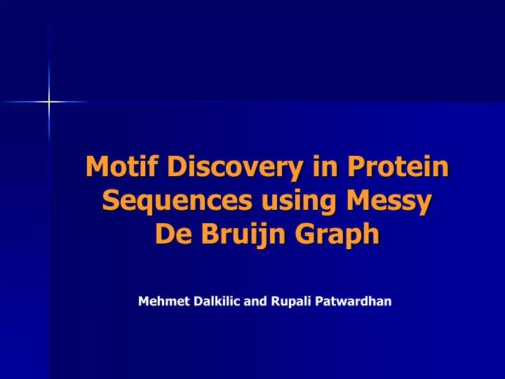 motif discovery in protein sequences using messy de bruijn graph