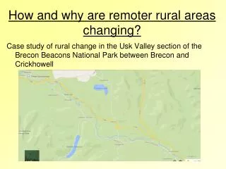 How and why are remoter rural areas changing?