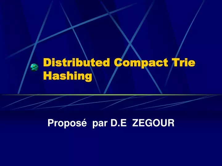 distributed compact trie hashing