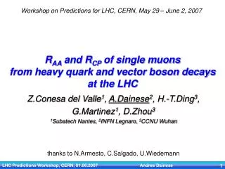 R AA and R CP of single muons from heavy quark and vector boson decays at the LHC