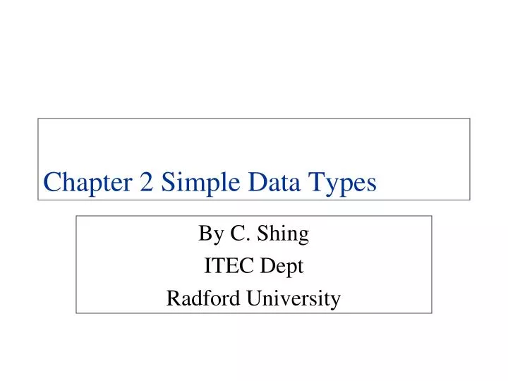 chapter 2 simple data types