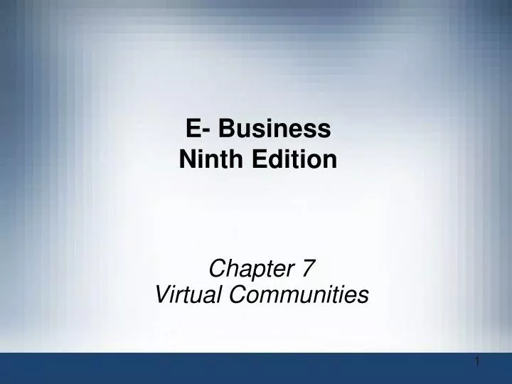 e business ninth edition
