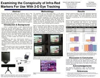 Examining the Conspicuity of Infra-Red Markers For Use With 2-D Eye Tracking